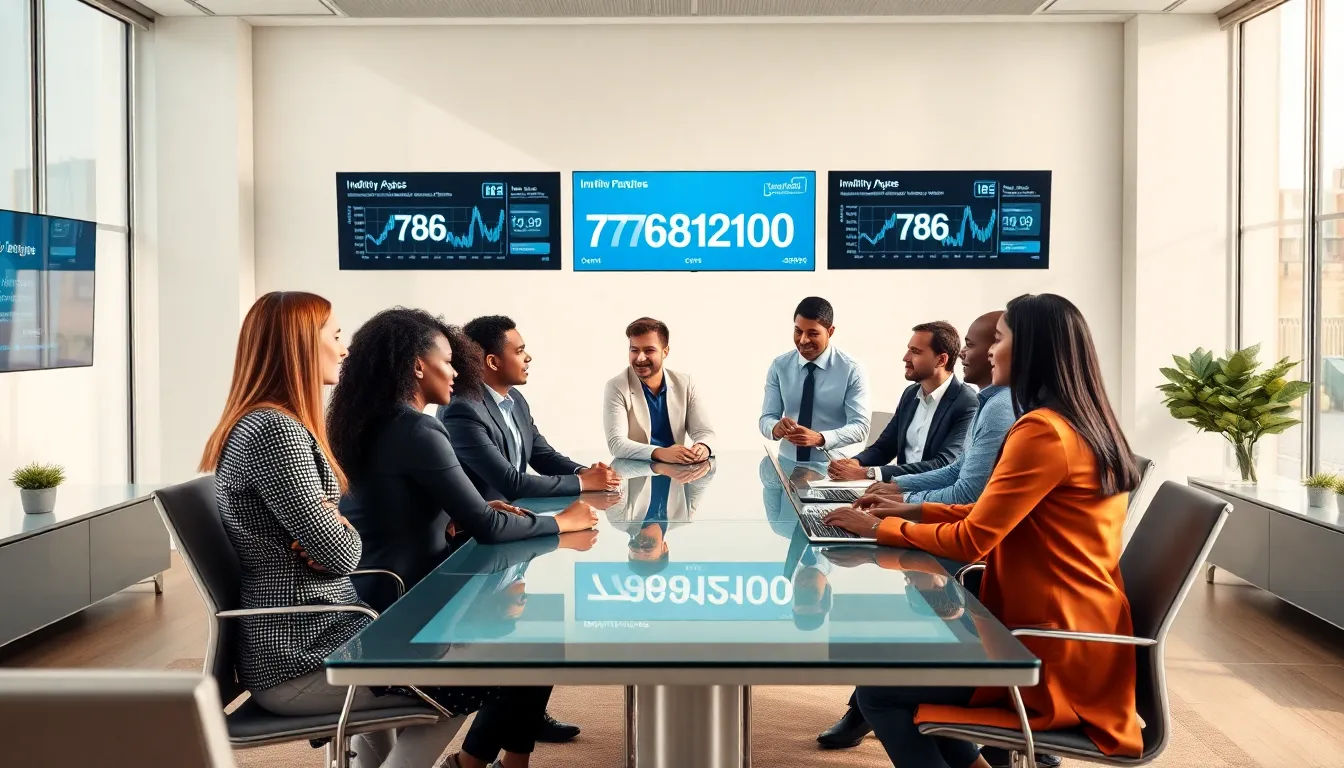 diverse team collaborating in a modern office setting.